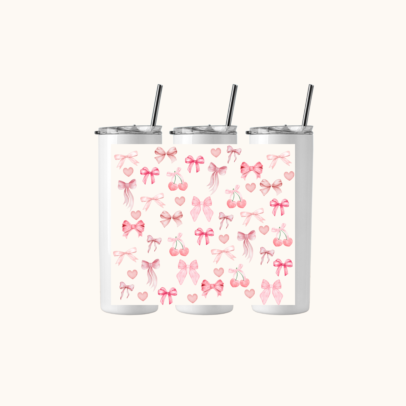 Drinkbeker - Pink Bowheart